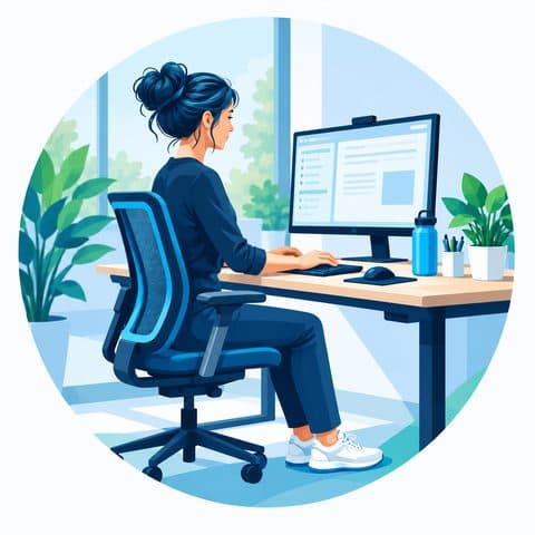 Illustration du métier : Travail de bureau et sur écran